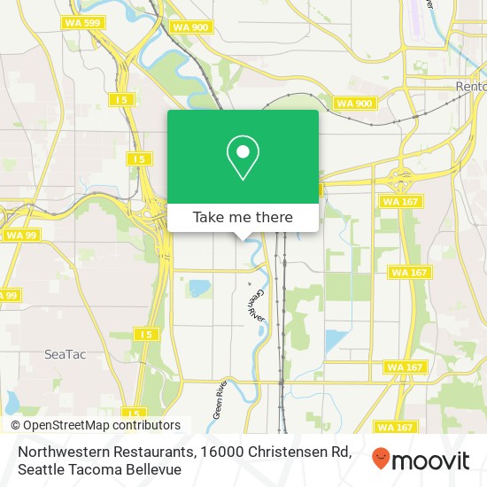 Mapa de Northwestern Restaurants, 16000 Christensen Rd