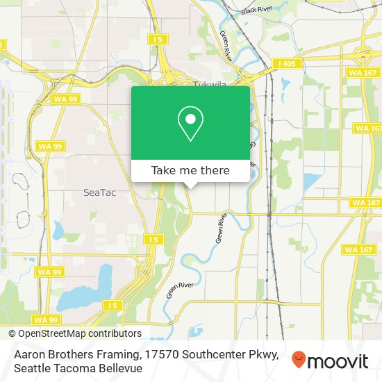 Mapa de Aaron Brothers Framing, 17570 Southcenter Pkwy