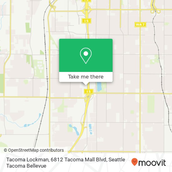 Mapa de Tacoma Lockman, 6812 Tacoma Mall Blvd