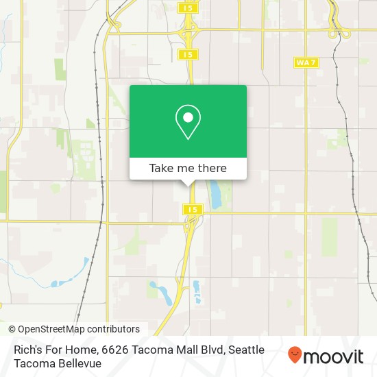 Mapa de Rich's For Home, 6626 Tacoma Mall Blvd