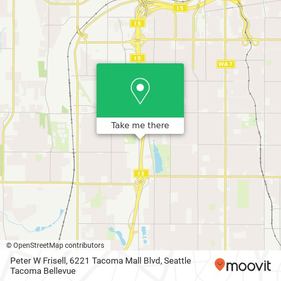 Mapa de Peter W Frisell, 6221 Tacoma Mall Blvd