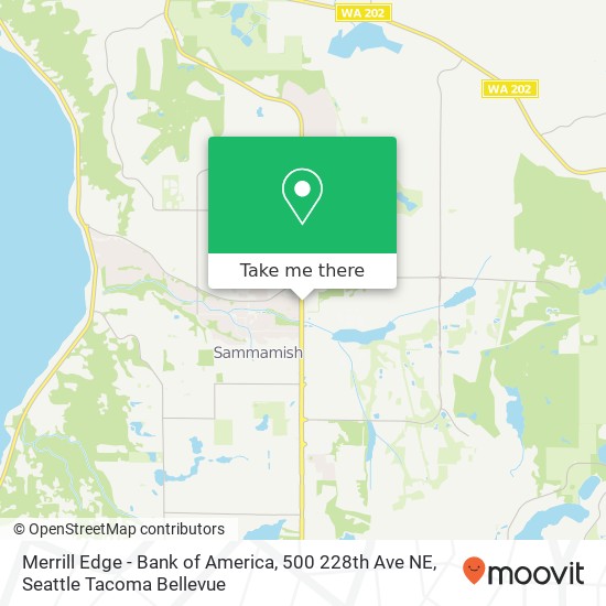 Mapa de Merrill Edge - Bank of America, 500 228th Ave NE