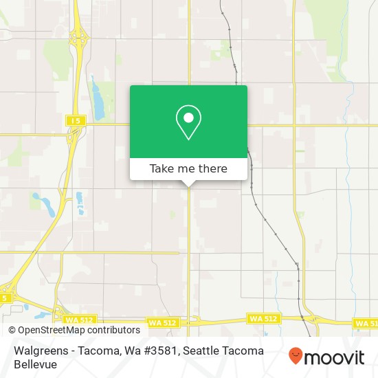 Mapa de Walgreens - Tacoma, Wa #3581
