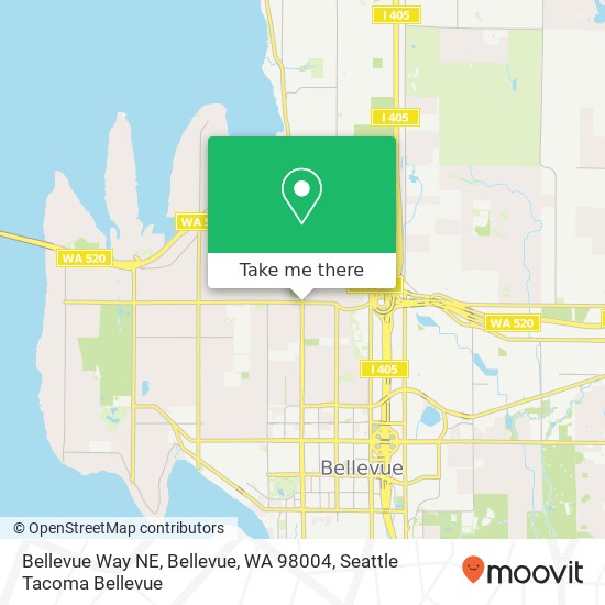 Mapa de Bellevue Way NE, Bellevue, WA 98004