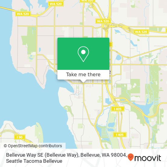 Bellevue Way SE (Bellevue Way), Bellevue, WA 98004 map