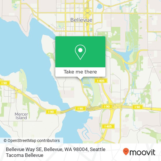 Bellevue Way SE, Bellevue, WA 98004 map