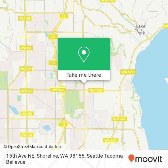 Mapa de 15th Ave NE, Shoreline, WA 98155