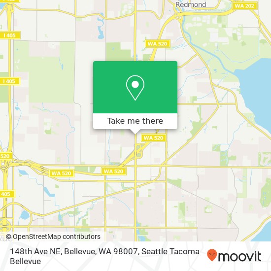 148th Ave NE, Bellevue, WA 98007 map
