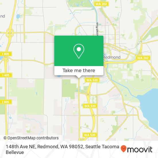 Mapa de 148th Ave NE, Redmond, WA 98052