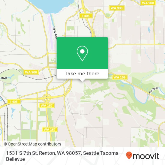 Mapa de 1531 S 7th St, Renton, WA 98057