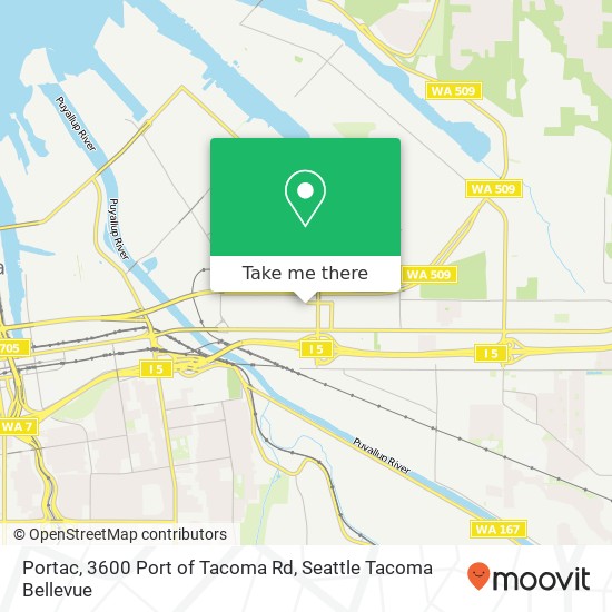 Portac, 3600 Port of Tacoma Rd map