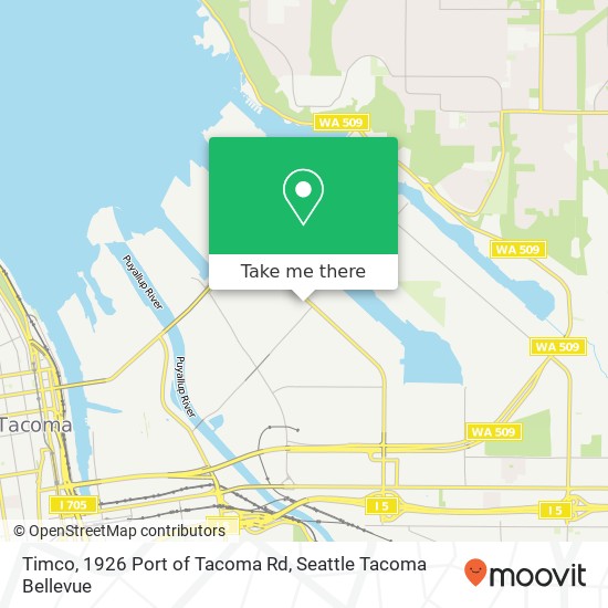 Mapa de Timco, 1926 Port of Tacoma Rd