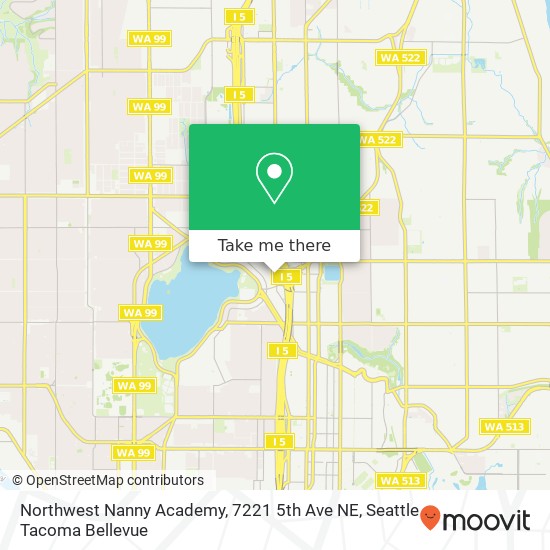 Mapa de Northwest Nanny Academy, 7221 5th Ave NE