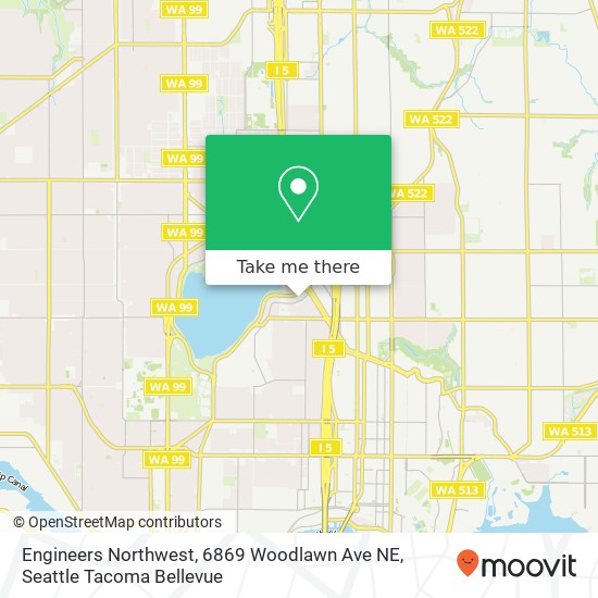 Mapa de Engineers Northwest, 6869 Woodlawn Ave NE