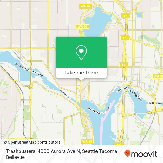 Mapa de Trashbusters, 4000 Aurora Ave N