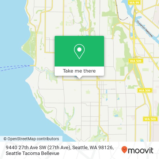 Mapa de 9440 27th Ave SW (27th Ave), Seattle, WA 98126