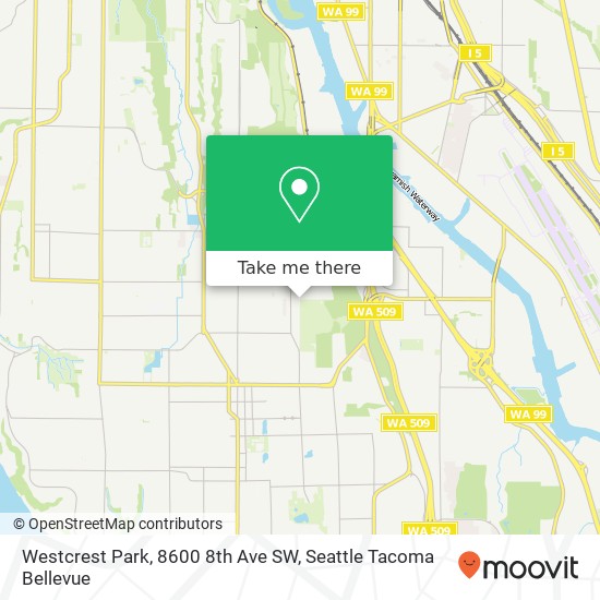 Mapa de Westcrest Park, 8600 8th Ave SW