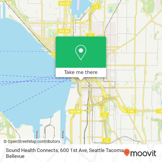 Mapa de Sound Health Connects, 600 1st Ave