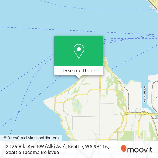 2025 Alki Ave SW (Alki Ave), Seattle, WA 98116 map
