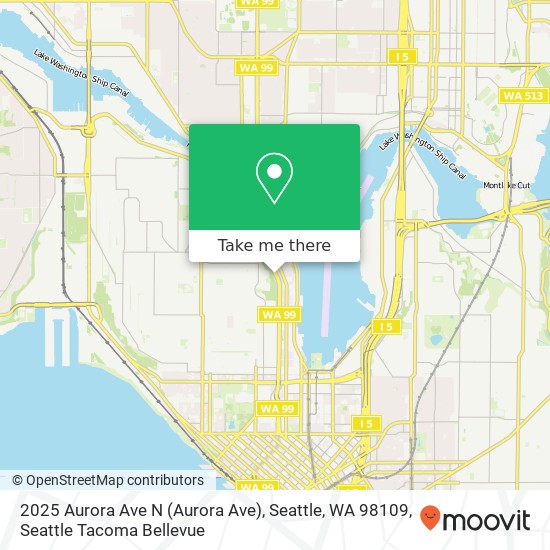 Mapa de 2025 Aurora Ave N (Aurora Ave), Seattle, WA 98109