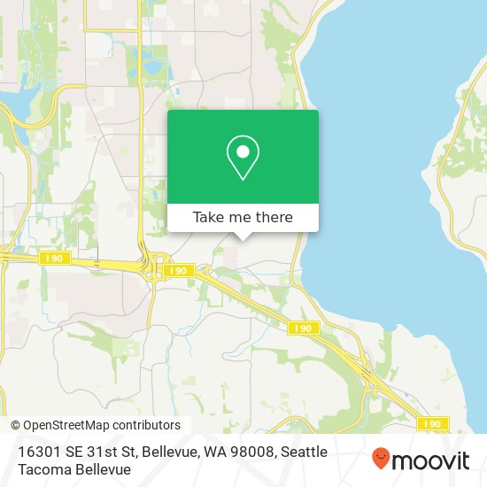 Mapa de 16301 SE 31st St, Bellevue, WA 98008