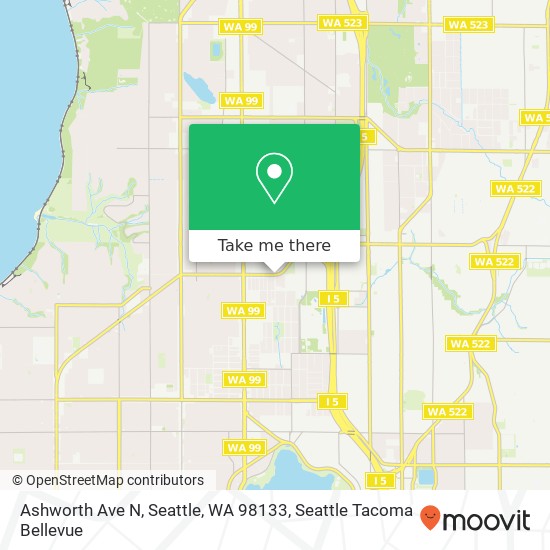 Mapa de Ashworth Ave N, Seattle, WA 98133