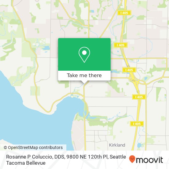 Rosanne P Coluccio, DDS, 9800 NE 120th Pl map