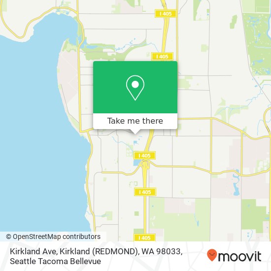 Kirkland Ave, Kirkland (REDMOND), WA 98033 map