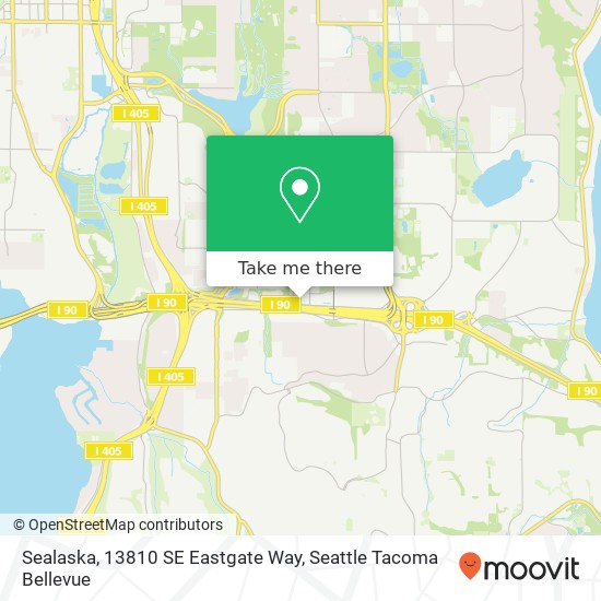 Mapa de Sealaska, 13810 SE Eastgate Way