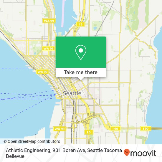 Mapa de Athletic Engineering, 901 Boren Ave