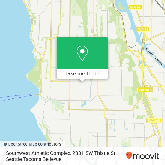 Southwest Athletic Complex, 2801 SW Thistle St map