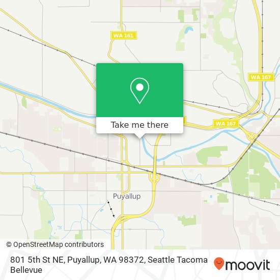 Mapa de 801 5th St NE, Puyallup, WA 98372