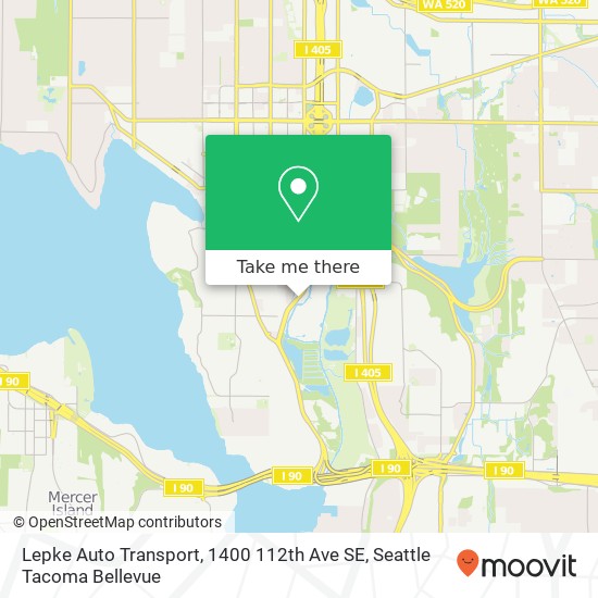 Mapa de Lepke Auto Transport, 1400 112th Ave SE