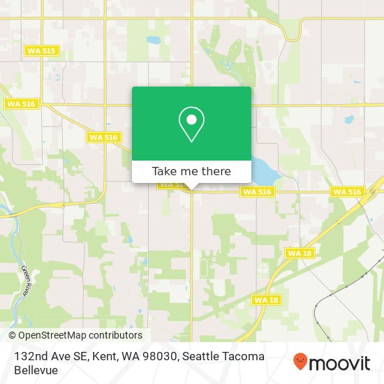 Mapa de 132nd Ave SE, Kent, WA 98030