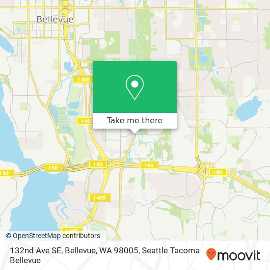 132nd Ave SE, Bellevue, WA 98005 map