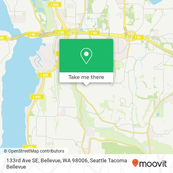 Mapa de 133rd Ave SE, Bellevue, WA 98006