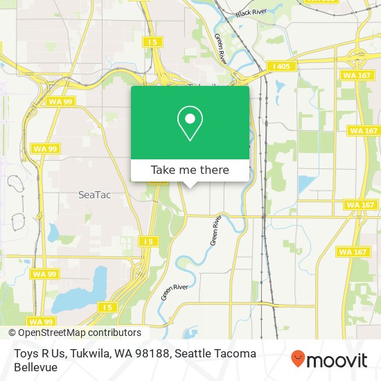 Toys R Us, Tukwila, WA 98188 map