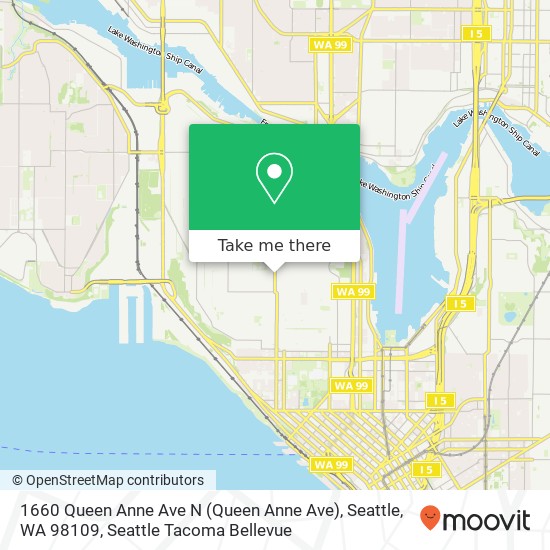 Mapa de 1660 Queen Anne Ave N (Queen Anne Ave), Seattle, WA 98109