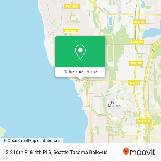 S 216th Pl & 4th Pl S map