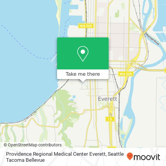 Mapa de Providence Regional Medical Center Everett