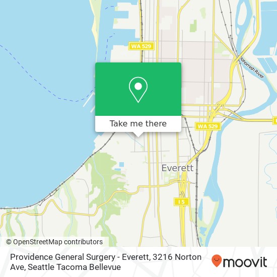 Mapa de Providence General Surgery - Everett, 3216 Norton Ave