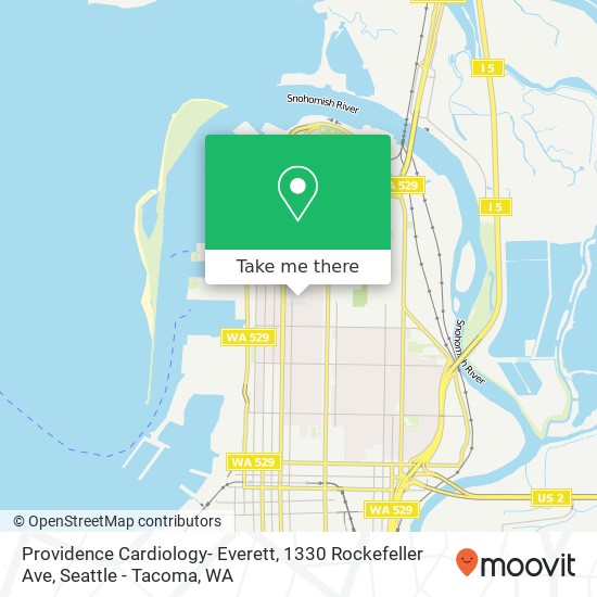 Providence Cardiology- Everett, 1330 Rockefeller Ave map