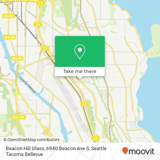 Mapa de Beacon Hill Glass, 6940 Beacon Ave S