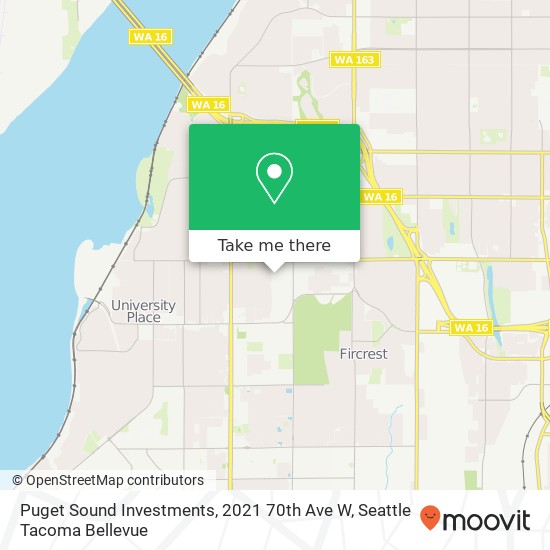 Mapa de Puget Sound Investments, 2021 70th Ave W