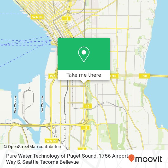 Mapa de Pure Water Technology of Puget Sound, 1756 Airport Way S