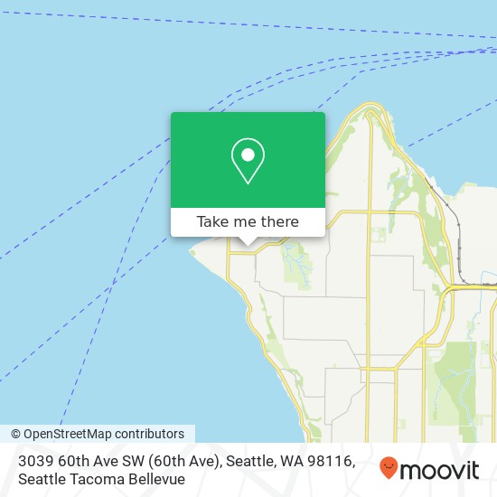 Mapa de 3039 60th Ave SW (60th Ave), Seattle, WA 98116