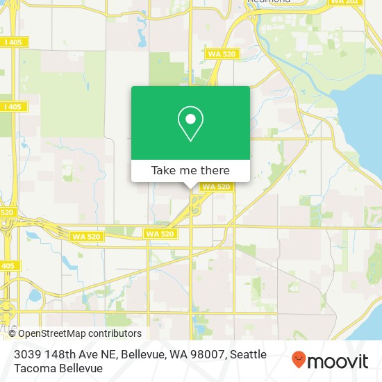3039 148th Ave NE, Bellevue, WA 98007 map