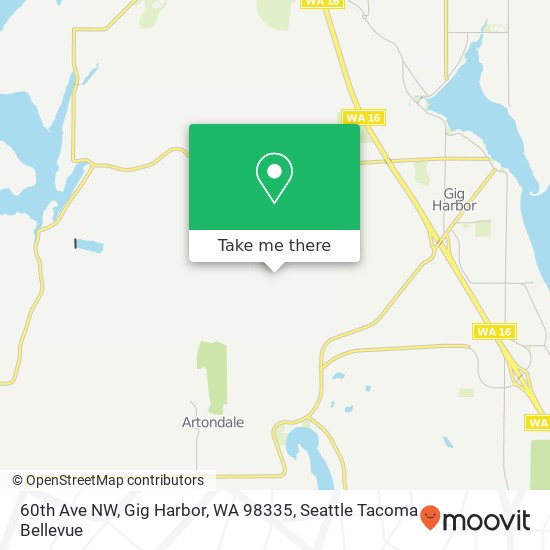 Mapa de 60th Ave NW, Gig Harbor, WA 98335