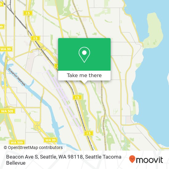 Mapa de Beacon Ave S, Seattle, WA 98118