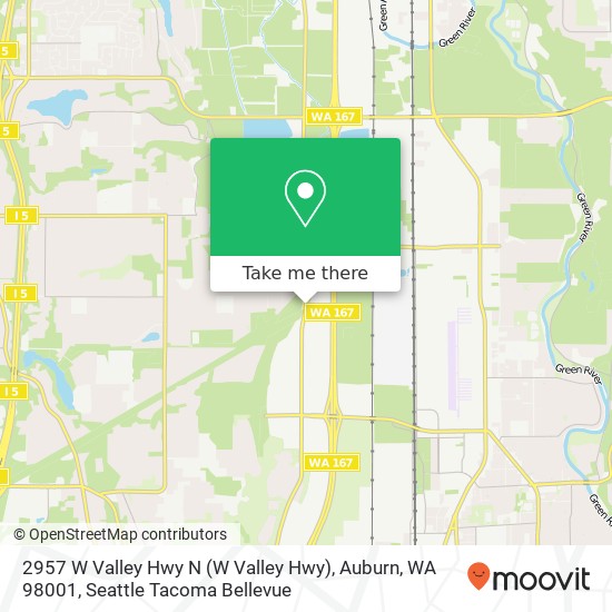 Mapa de 2957 W Valley Hwy N (W Valley Hwy), Auburn, WA 98001